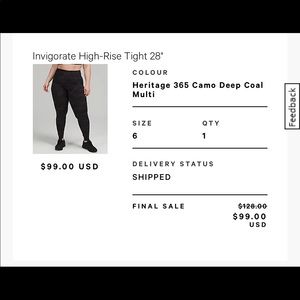 Lululemon Invigorate High-Rise Leggings